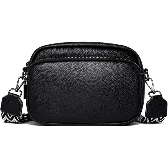 Women Crossbody Bag PU Leather Small Purse with Wide Adjustable Strap - Picture 1 of 7